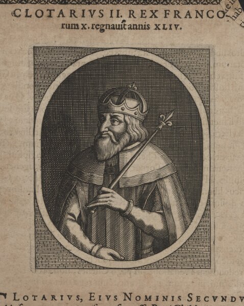 Johann Frischmann - Chlothar II. - Kupferstich - 17. Jh.