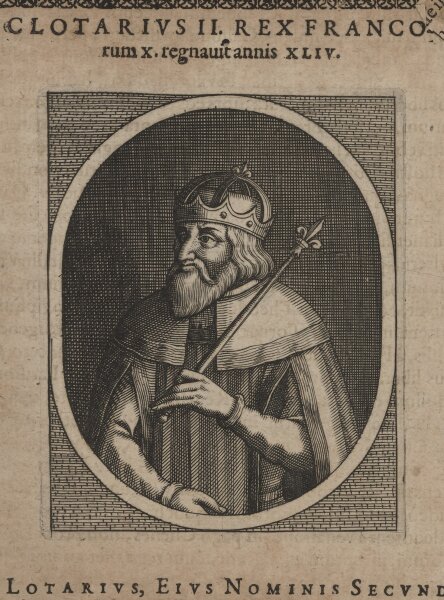 Johann Frischmann - Chlothar II. - Kupferstich - 17. Jh.