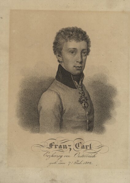 Unbekannter Künstler - Franz Karl von Österreich - Punktierstich - um 1830