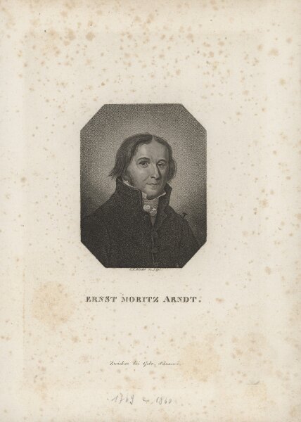 Carl Traugott Riedel - Ernst Moritz Arndt - Punktierstich - um 1820