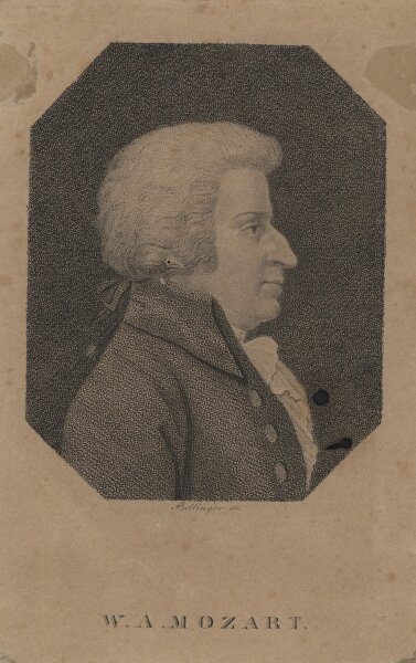 Friedrich Wilhelm Bollinger - Wolfgang Amadeus Mozart - Punktierstich - 1832