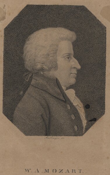 Friedrich Wilhelm Bollinger - Wolfgang Amadeus Mozart - Punktierstich - 1832