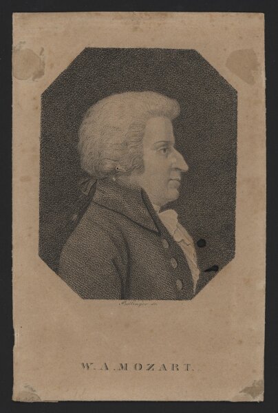 Friedrich Wilhelm Bollinger - Wolfgang Amadeus Mozart - Punktierstich - 1832